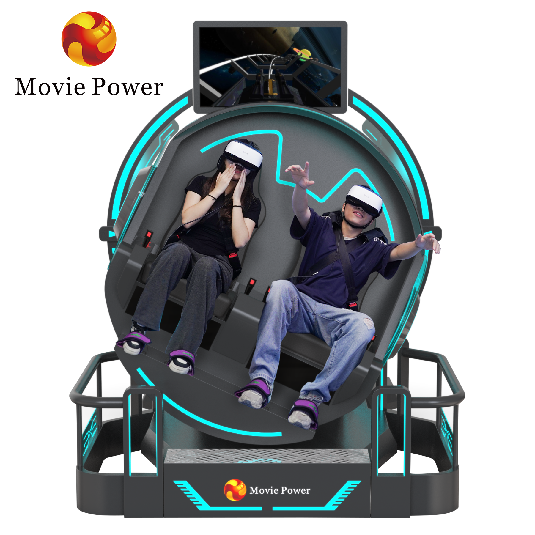 Movie Power VR Super 360 Flight Virtual Reatily Amusement Equipment Turnkey Solution