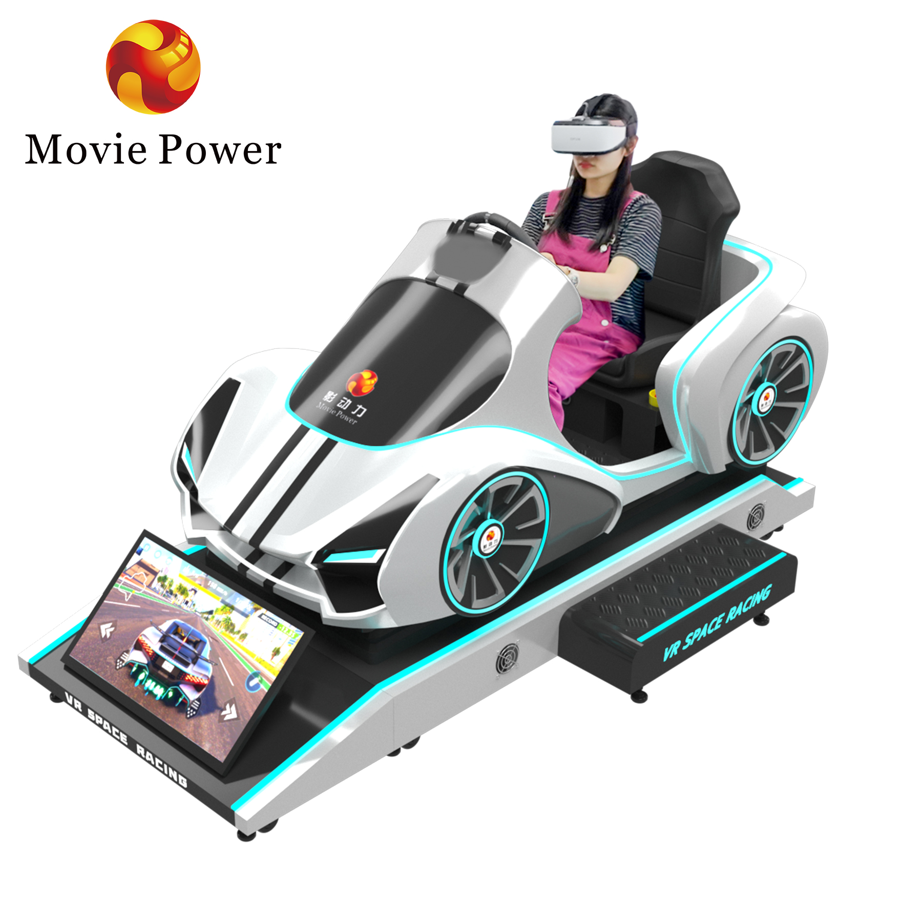 MoviePower VR Space Racing Virtual Reality Racing Simulator VR Car Driving Simulator