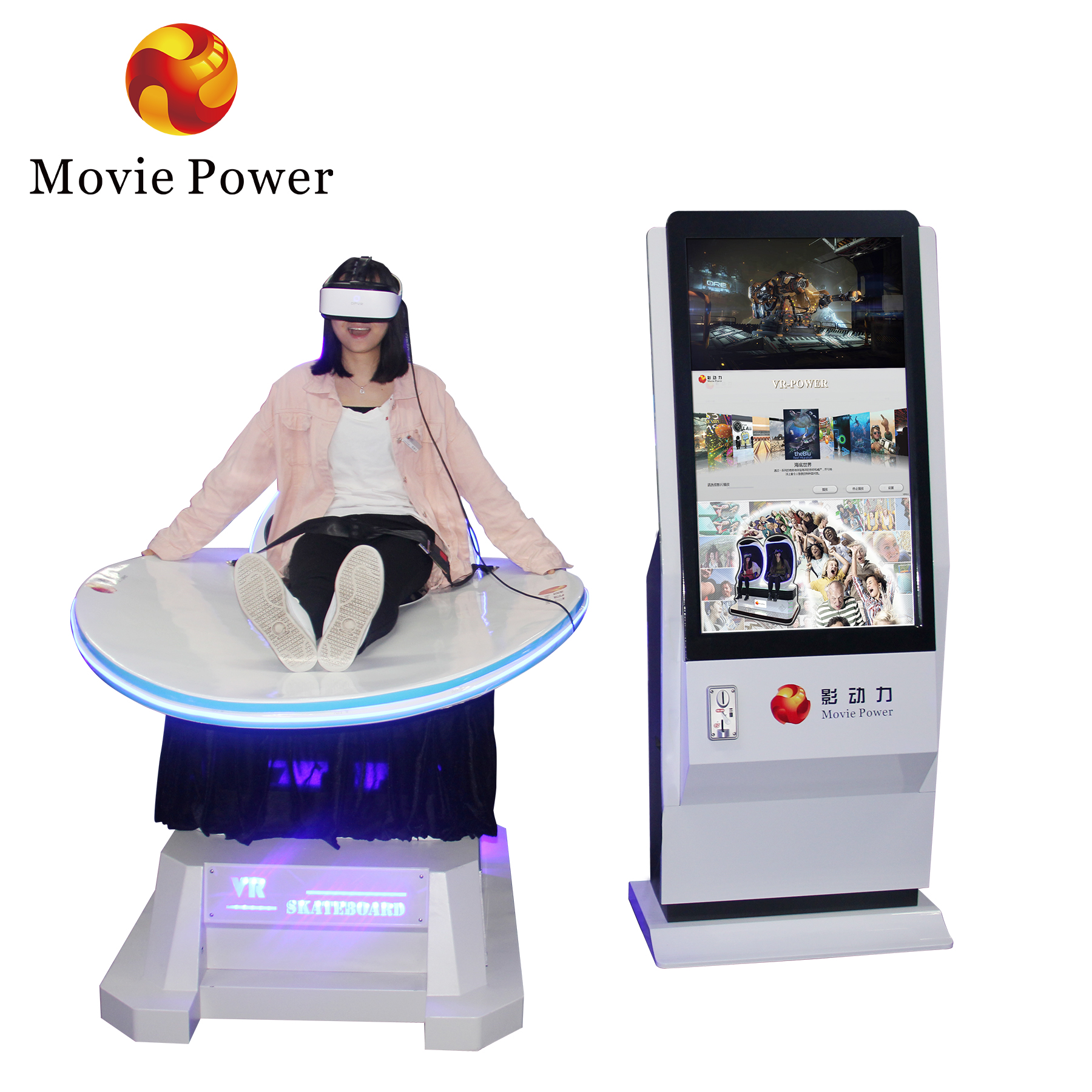 Movie Power VR Slide Virtual Reatily Amusement Equipment Business Solutions