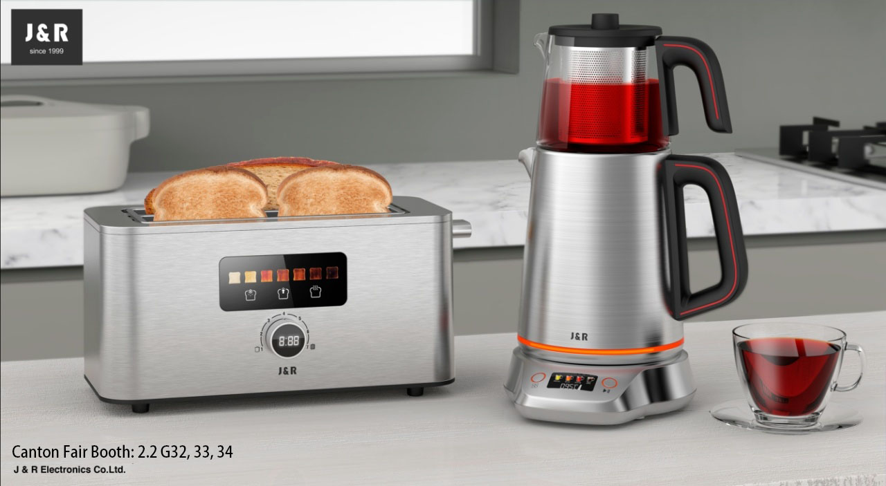 2 in 1 Set： Tea Maker & Digital Toaster
