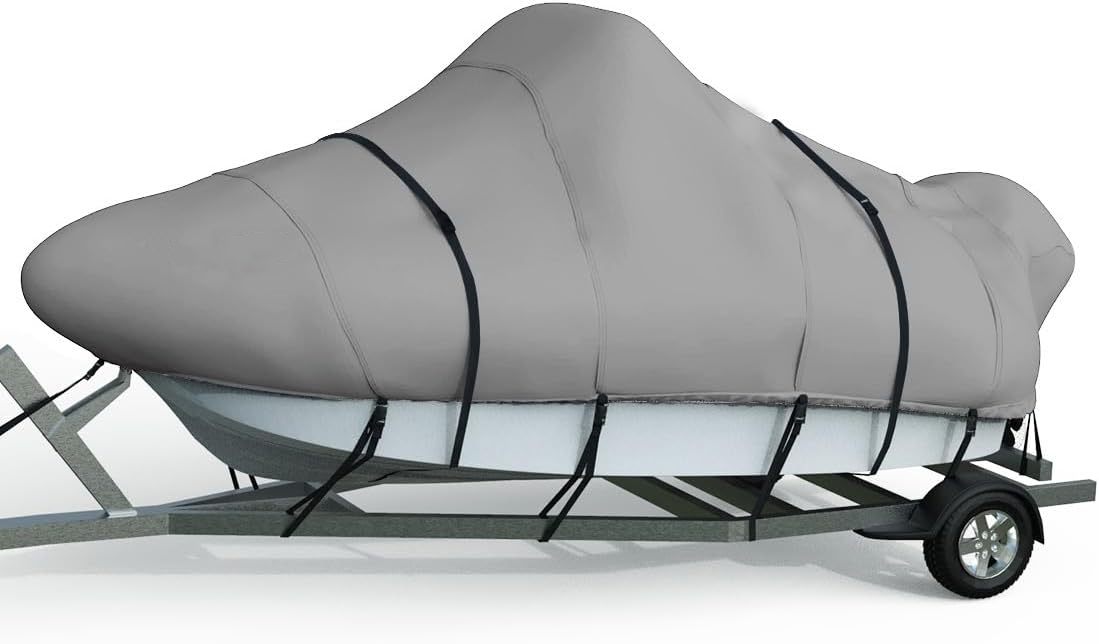 4C- Boat Cover Rip-Stop Waterproof Heavy Duty Marine Grade Boat Cover