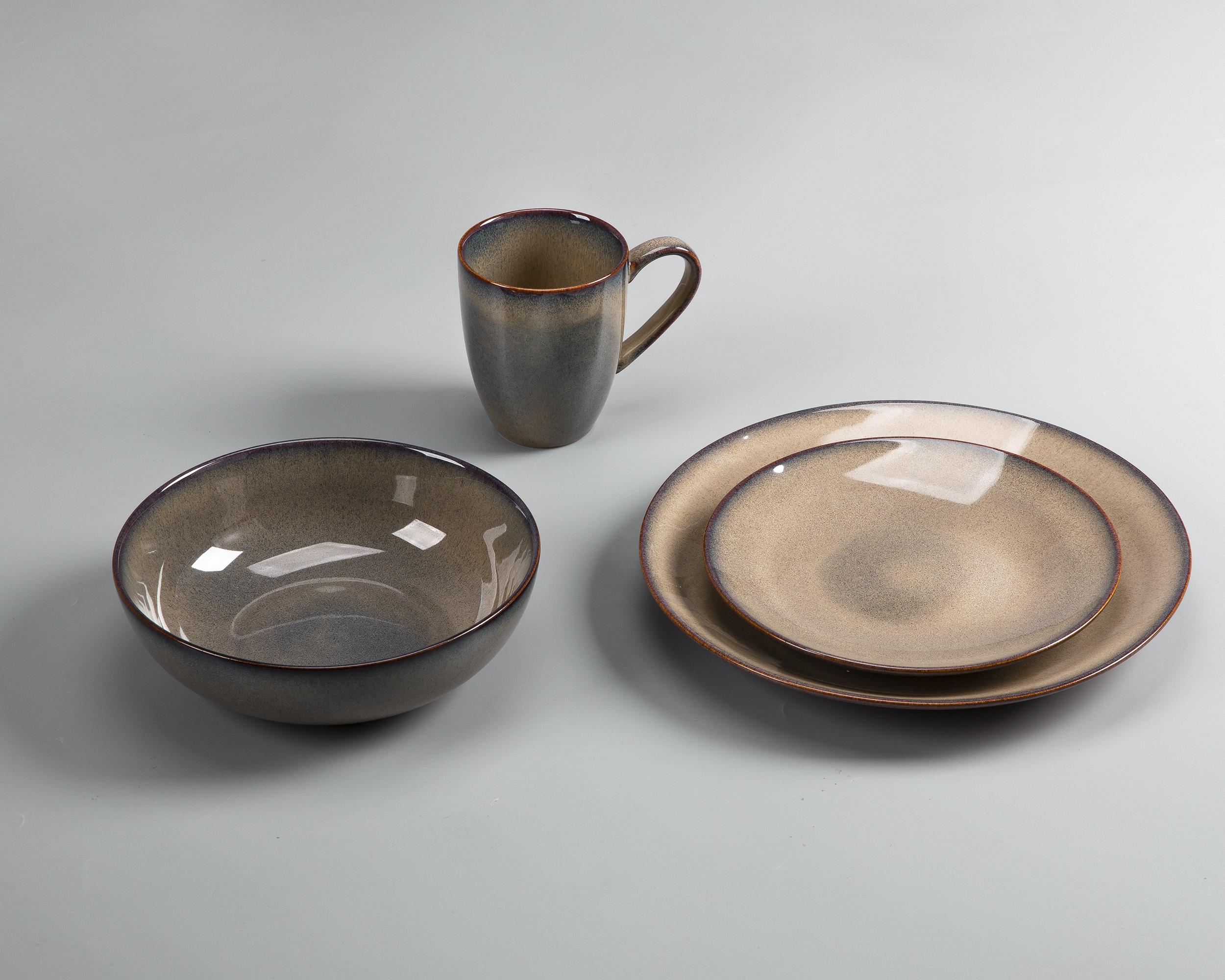 Ceramic Reactive Glaze Stoneware Tableware Set