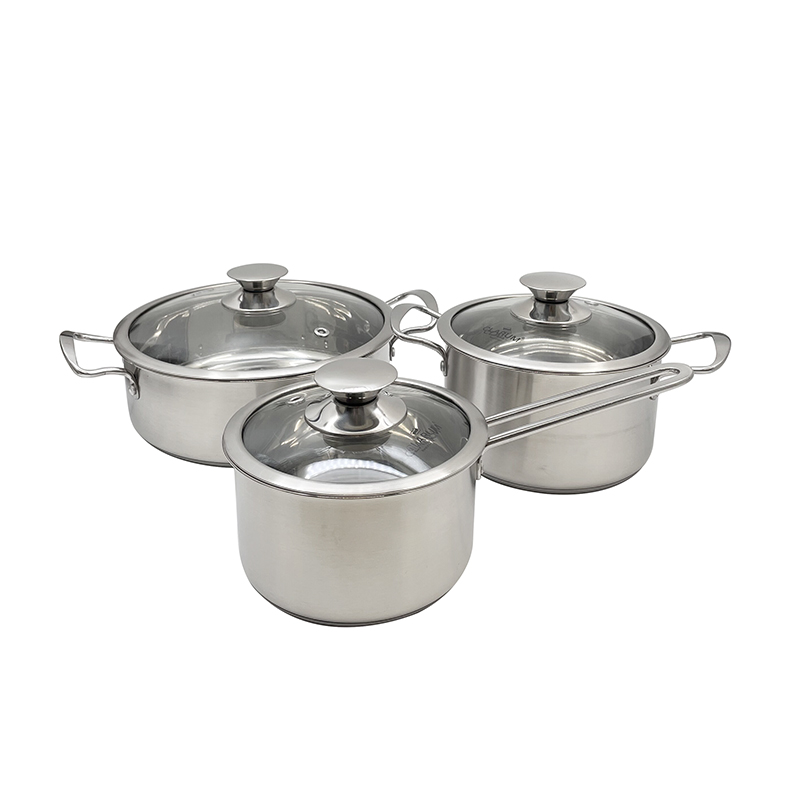 JJY stainless steel kitchenware set of pans high quality