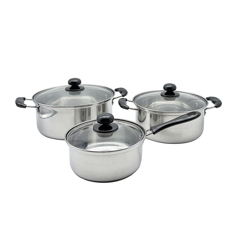 JJY stainless steel kitchenware set of pans high quality