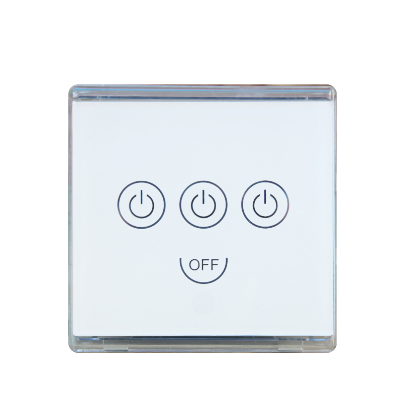 Glass Pad Touch Switch for 3 Loads