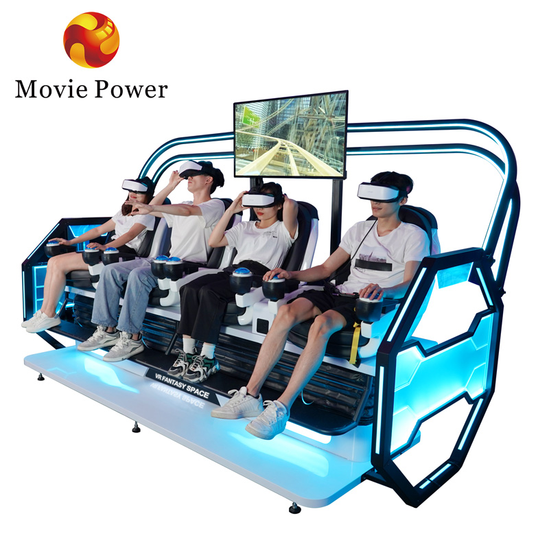 Movie Power VR Space Theater 9D VR Cinema Virtual Reality Roller Coaster Simulator With 4 Seats