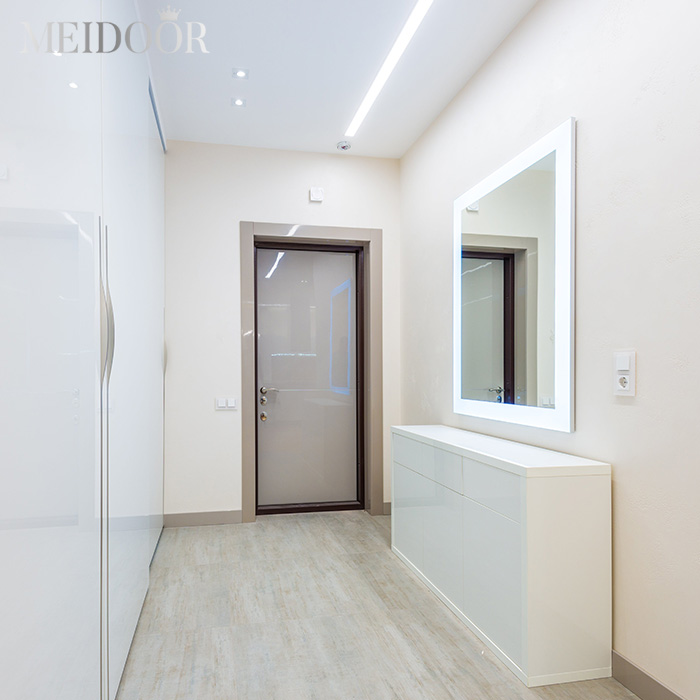Narrow frame bathroom aluminum waterproof casement flush door design flush doors hings door door