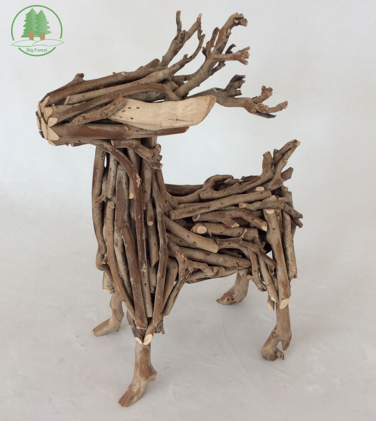 Wooden animal deer decoration