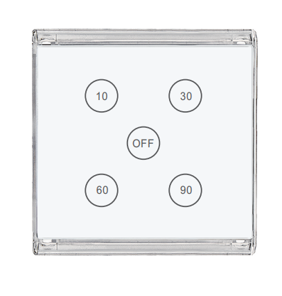 Glass Screen Delay Off Timer Touch Switch for One Load