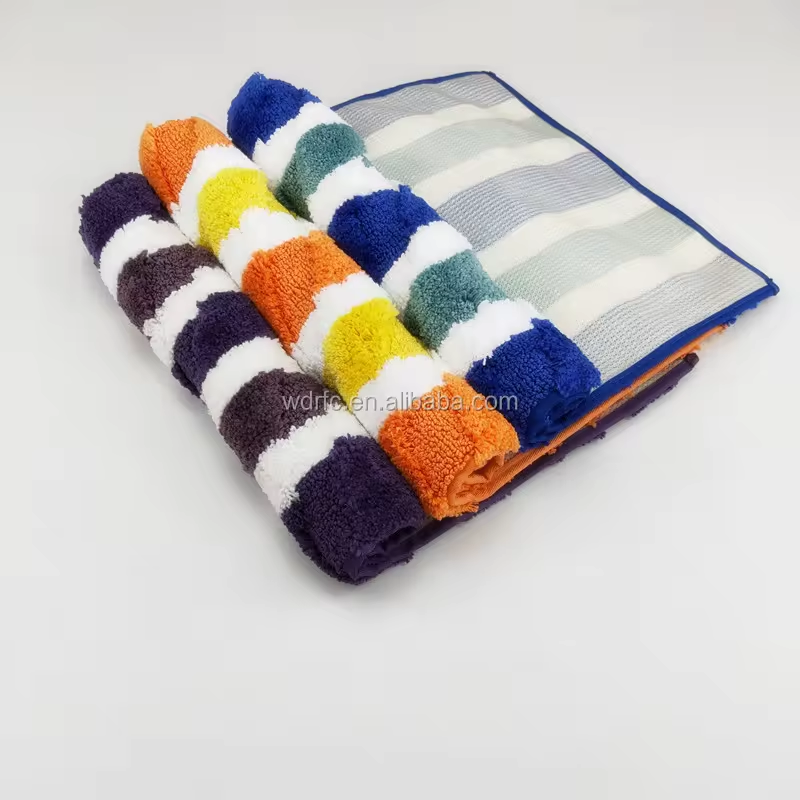 New design color stirpey interphase super absorbent non-slip microfiber mats