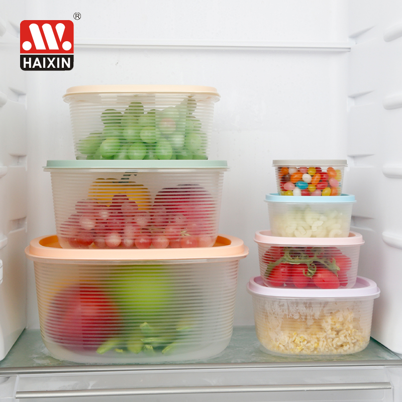 0000 #13916storage container bpa free microwave plastic food container 7pcs