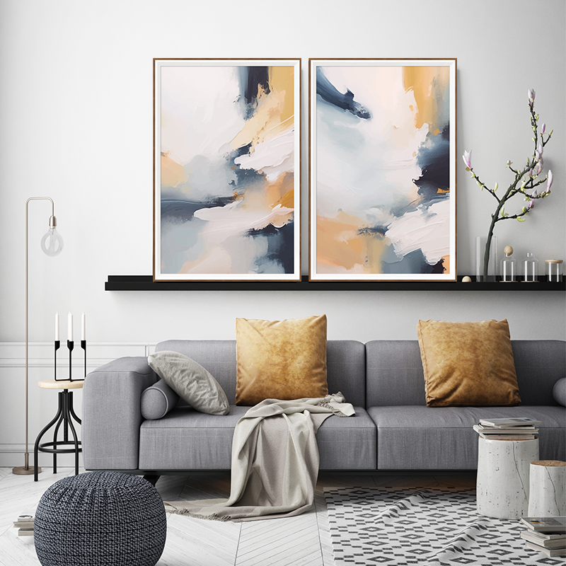 Morden Abstract Double Color Framed Great Idea for wall decor home decoration Popular