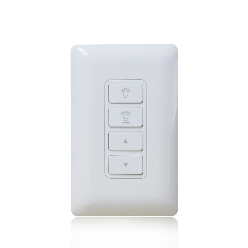 US Style Remote Control Switch for 2 loads on/off and dimming control