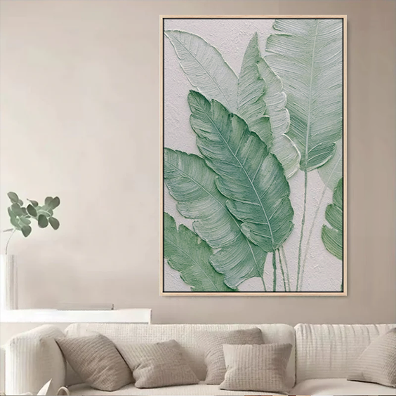 Greenery Abstract Home Decor Wall Art Popular Abstract Full Textured Handpainted Paintings Designs