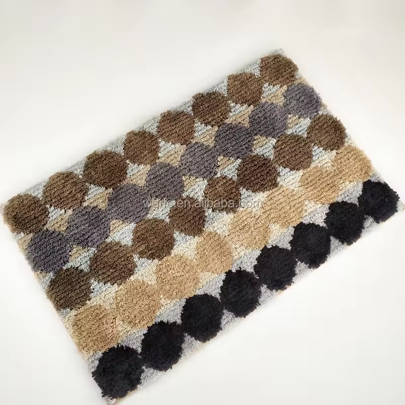 Exquisite circle pattern kitchen absorbent non-slip tufted rugs