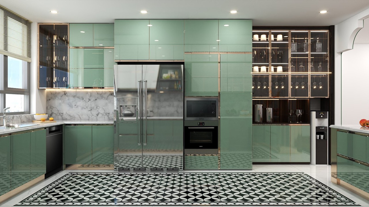 Stainless steel kitchen cabinet