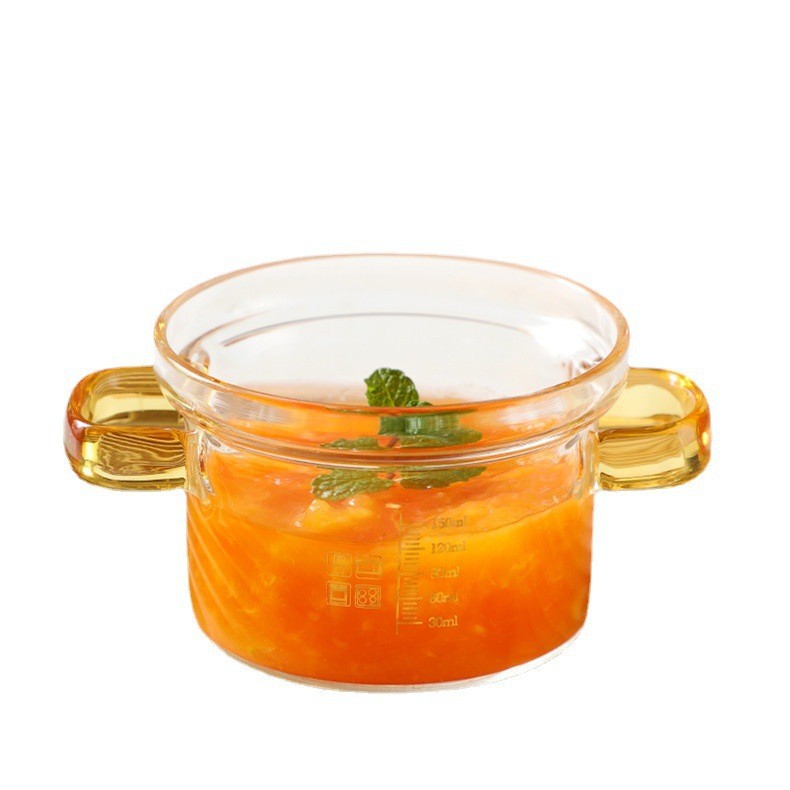 High borosilicate glass saucepan