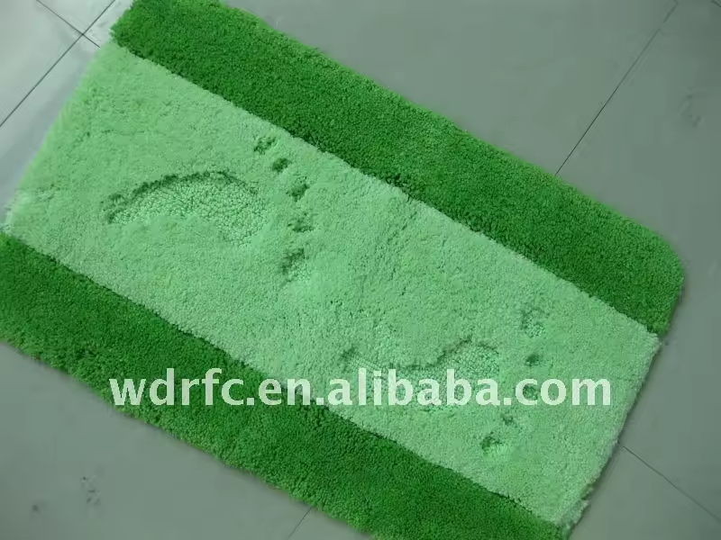 Lovely footprint pattern non-slip and durable microfiber floor mat