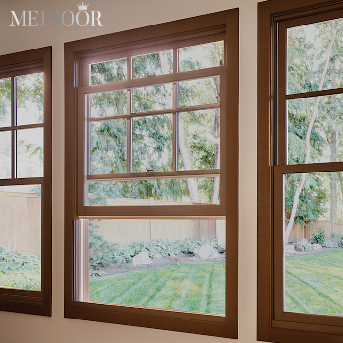high quality top wood single-hung windows with screen double single hung window double-hung windows