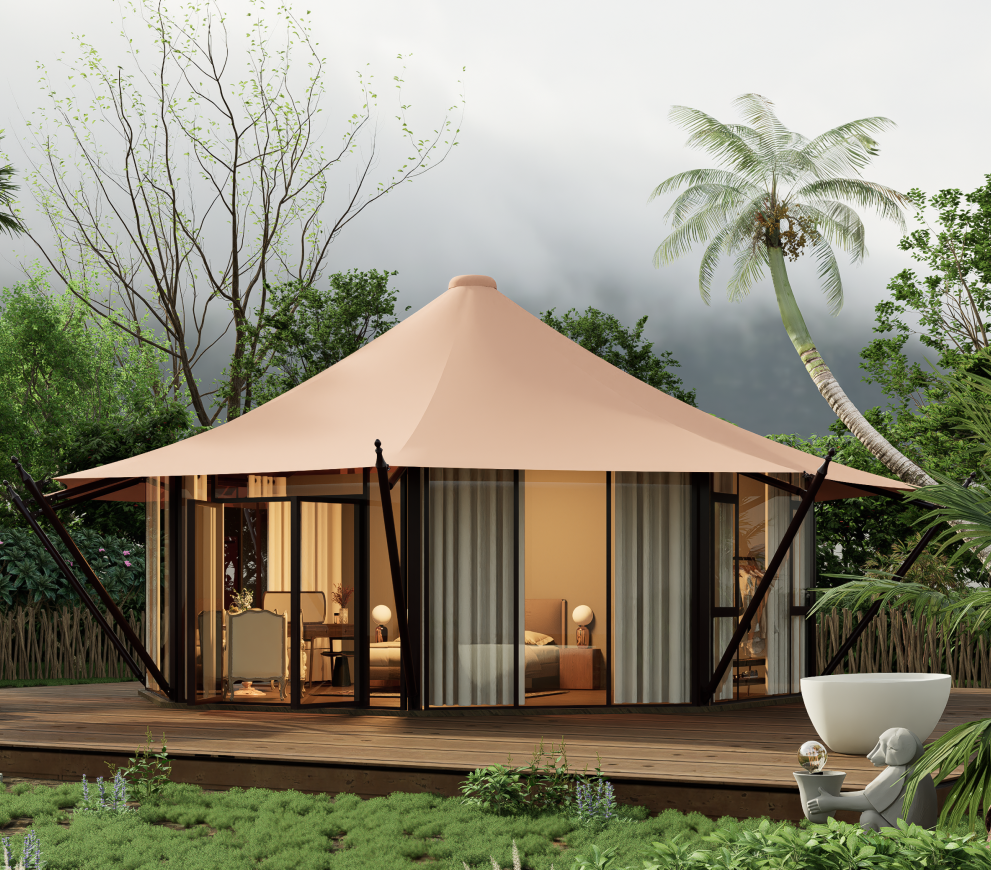 Luxury Octagonal Glass Wall Tent