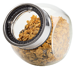 Glass storage jar