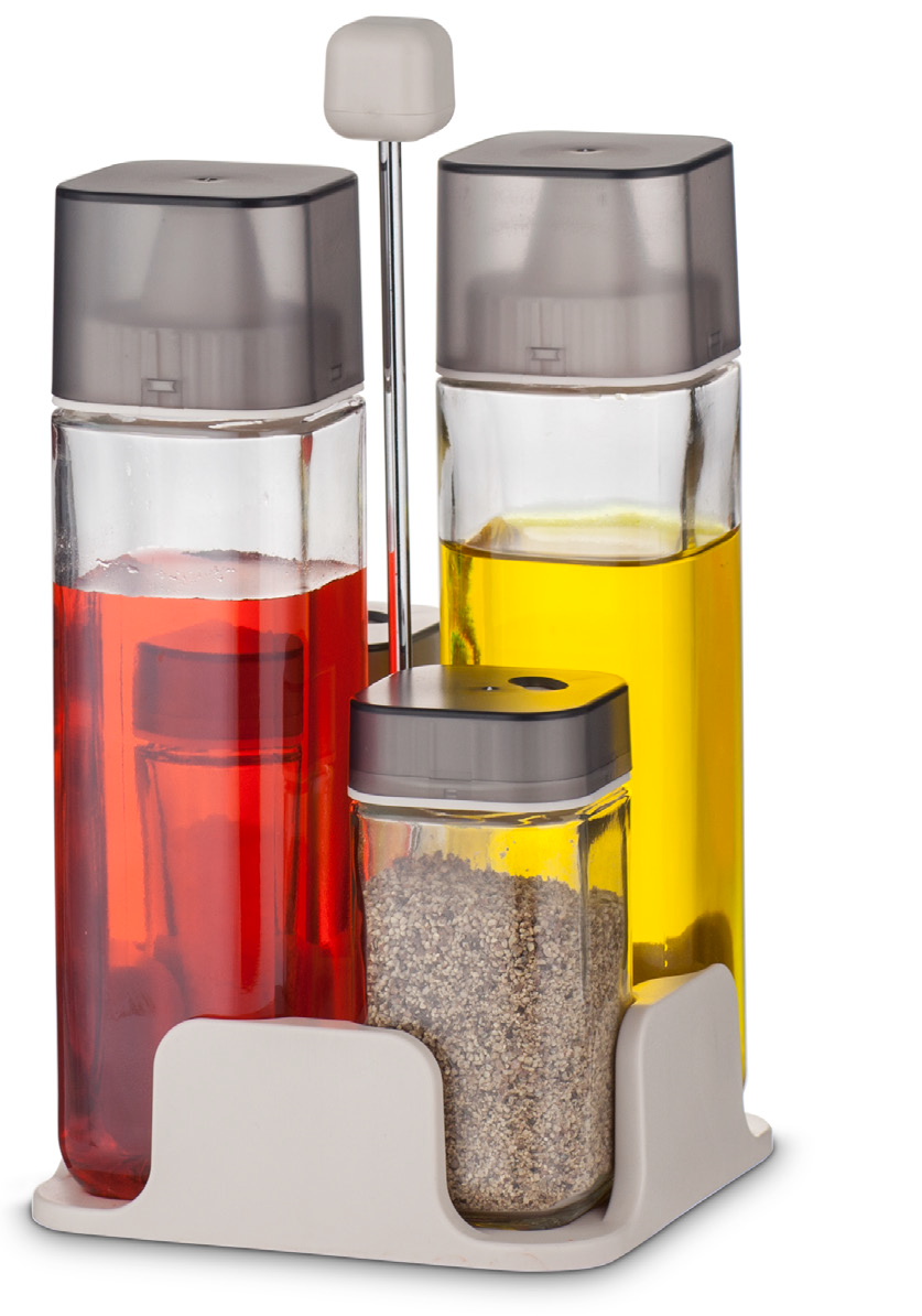 Salad Dressing Set With Rack