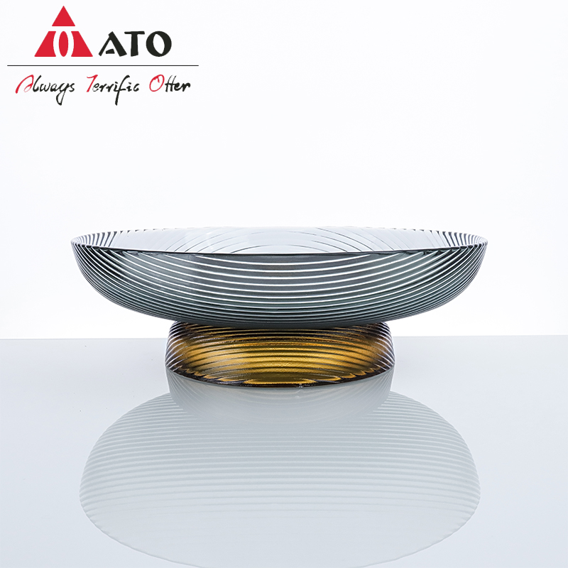 Dinnerware Plate Glass colorful pattern glass plates for Home Restaurant