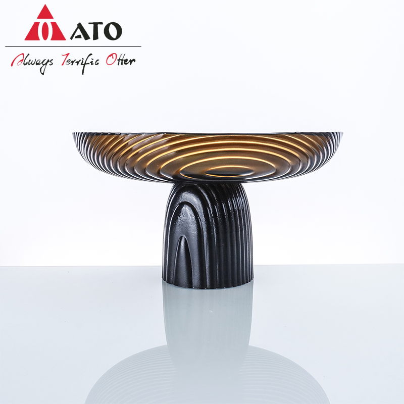 Dinnerware Plate Glass amber pattern glass plates for Home Restaurant