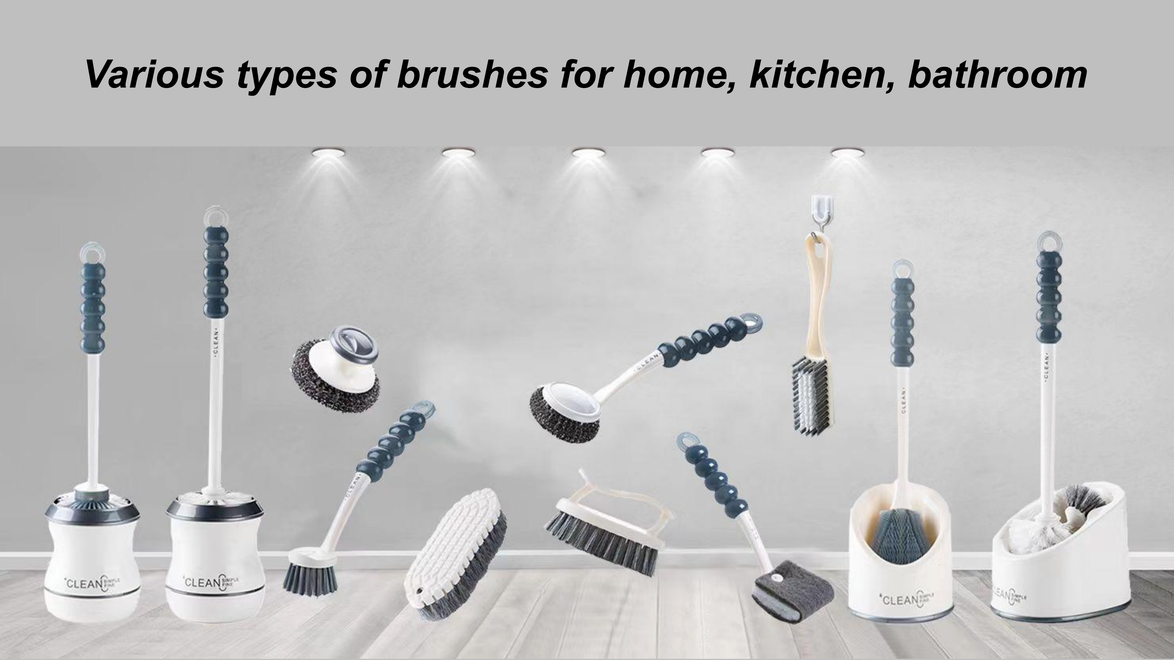 Haixing plastic laundry scrub brush household cleaning bathroom toilet brush scrubbing brushes