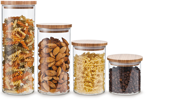 Glass storage jar