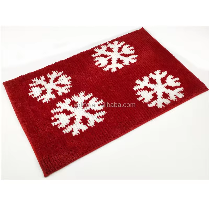 Innovative Jacquard design, cute Christmas elements, plush household non-slip cut pile carpet