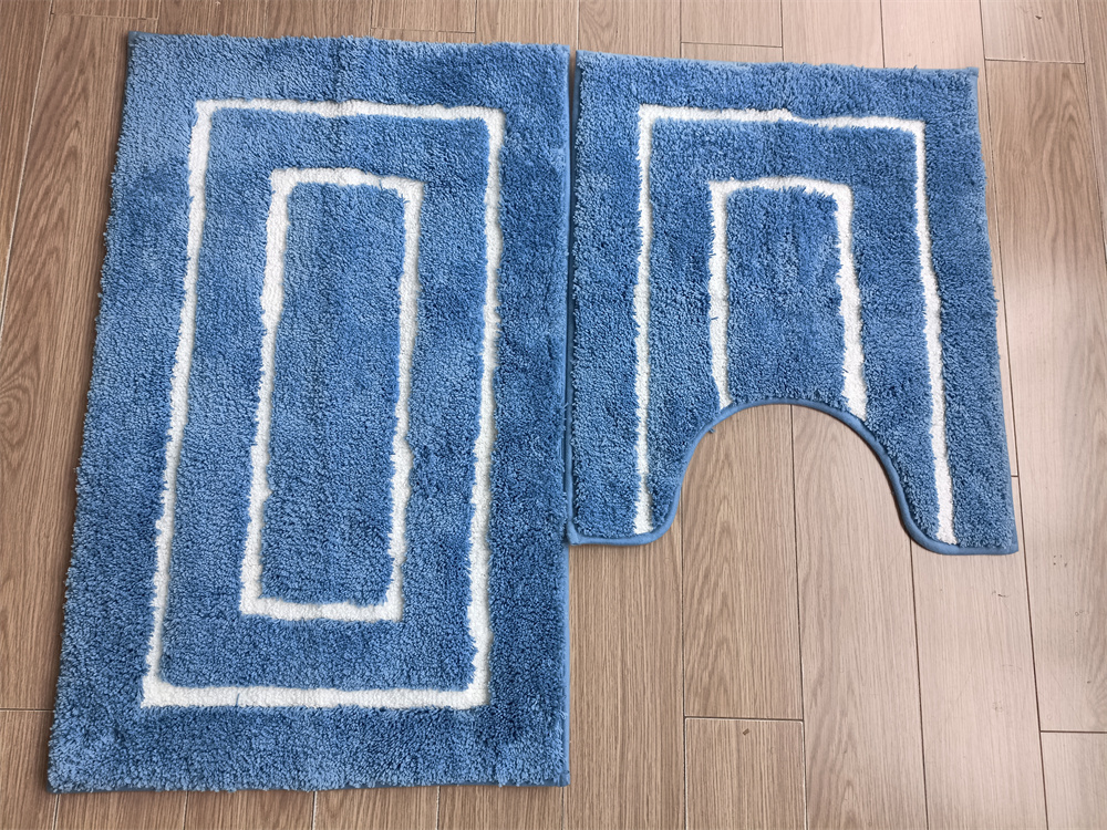 Plush bathroom absorbent floor mats thickened non-slip quick-drying bathroom toilet door mats set