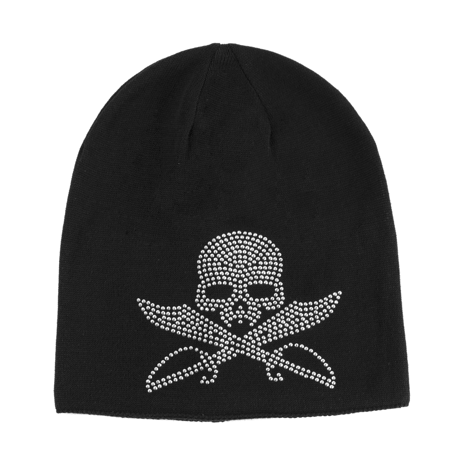 Cotton Rhine Stone Knitted Beanie Hat