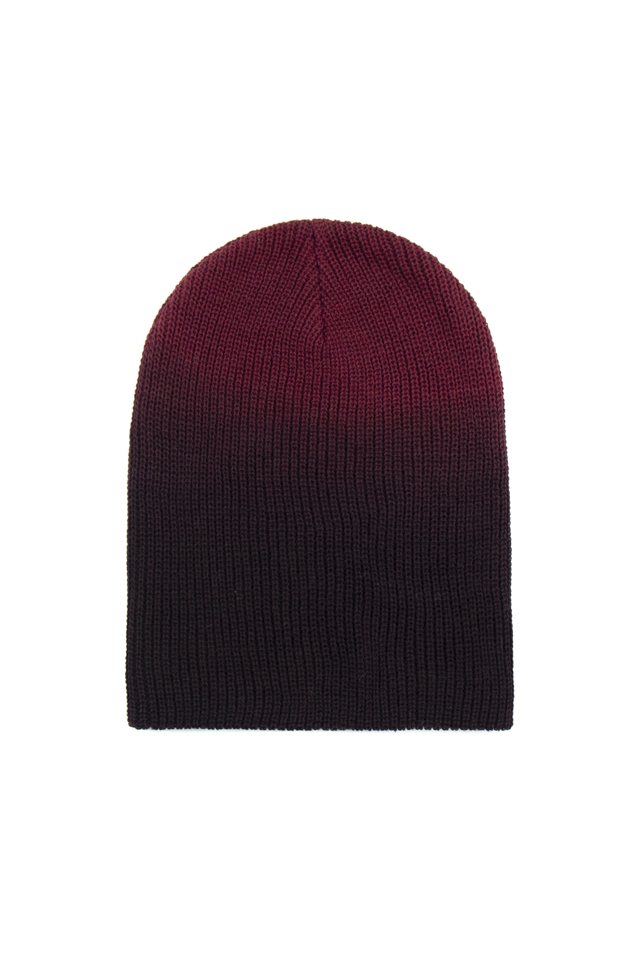 Cotton Dip Dye Knitted Beanie Hat