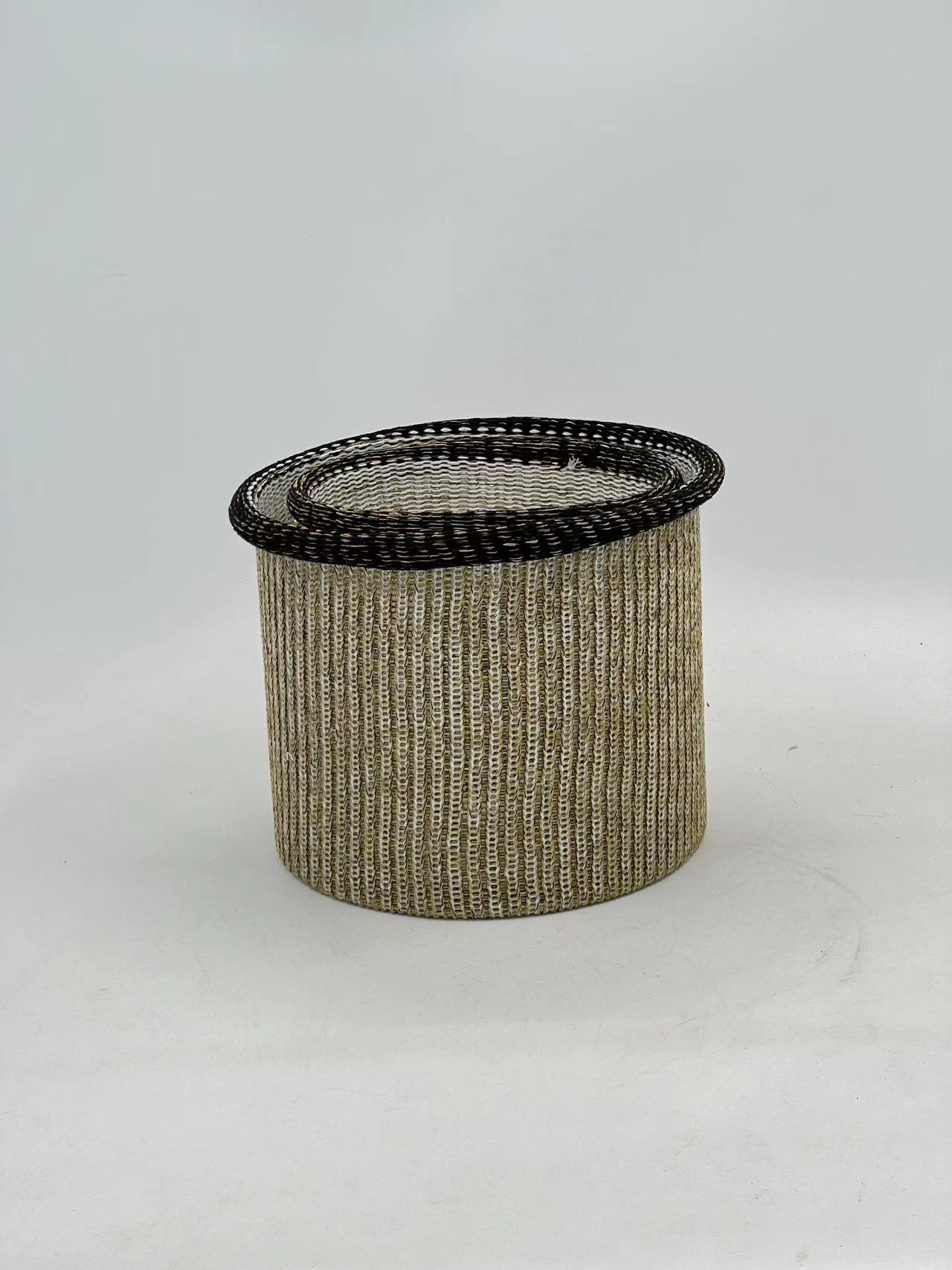 Green Town machine weaved poly cotton storage basket