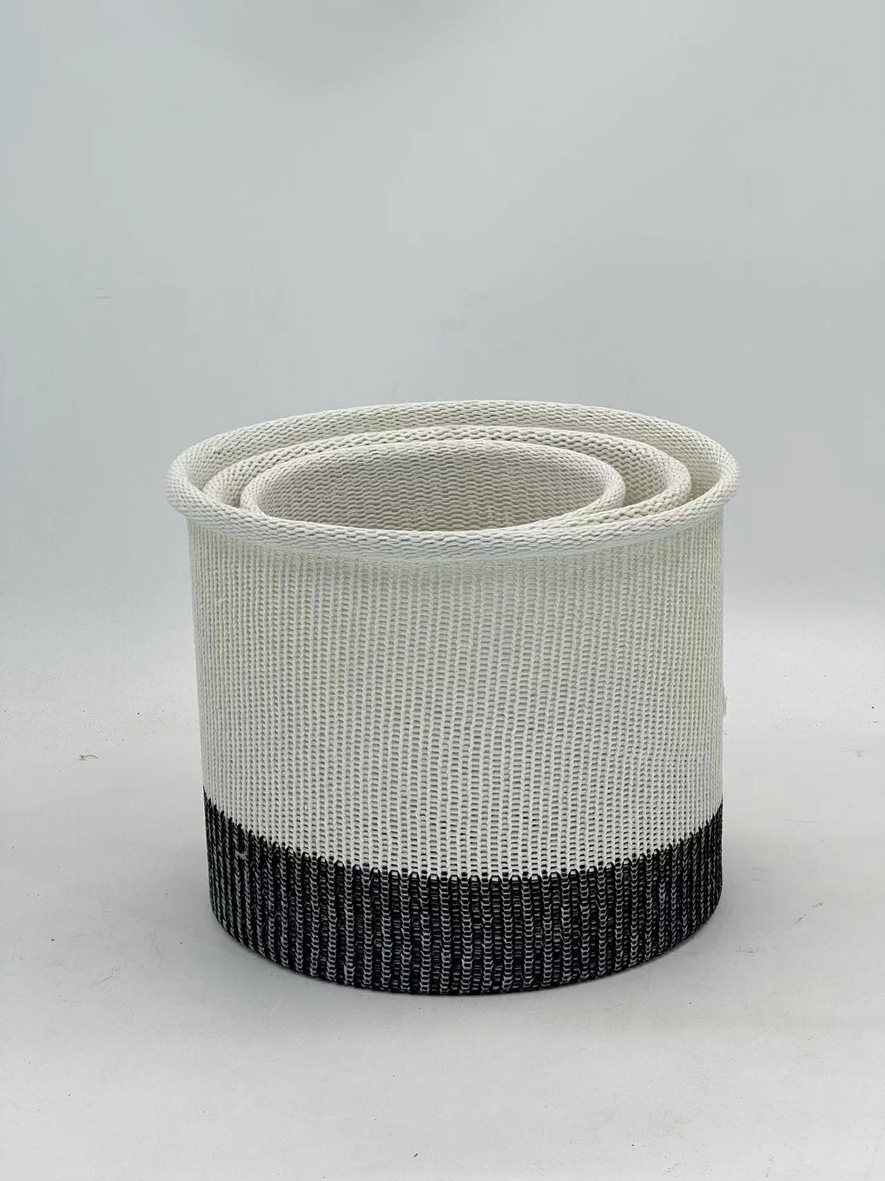 Green Town machine weaved poly cotton storage basket