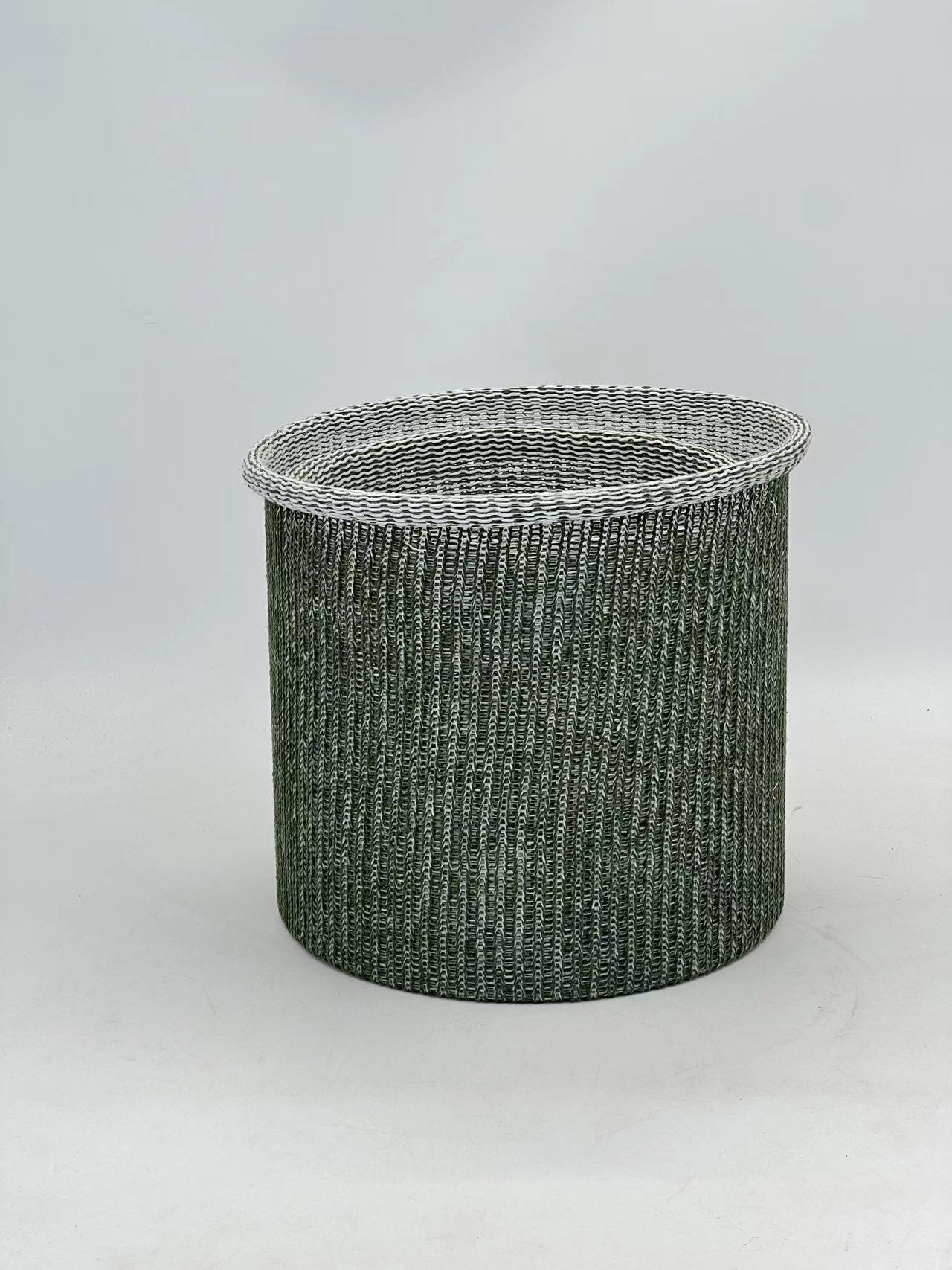 Green Town machine weaved poly cotton storage basket