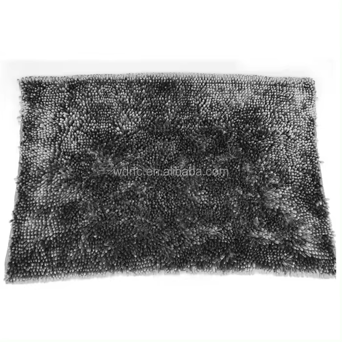 Chinese factory directsale non-slip absorbent shiny chenille floor rug suitable for multiple purpose