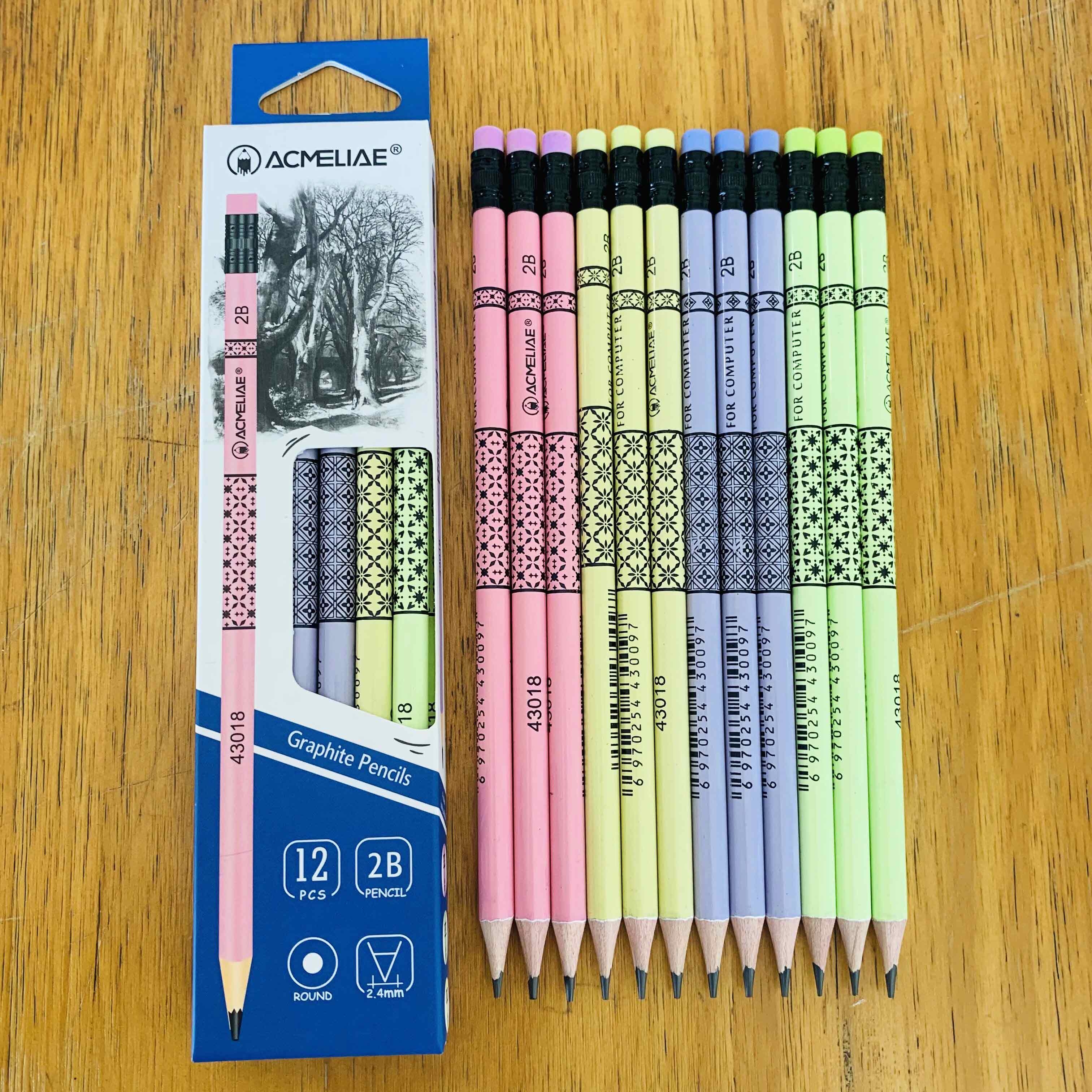 Foil Transfer printing 2B pencil with eraser