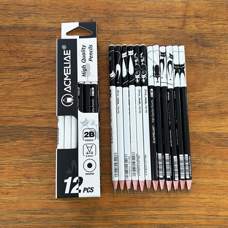 Black and White Cats 2B Pencil