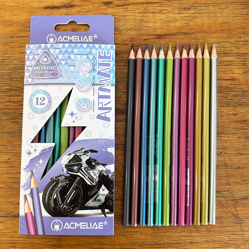 7”12 colors metallic color
