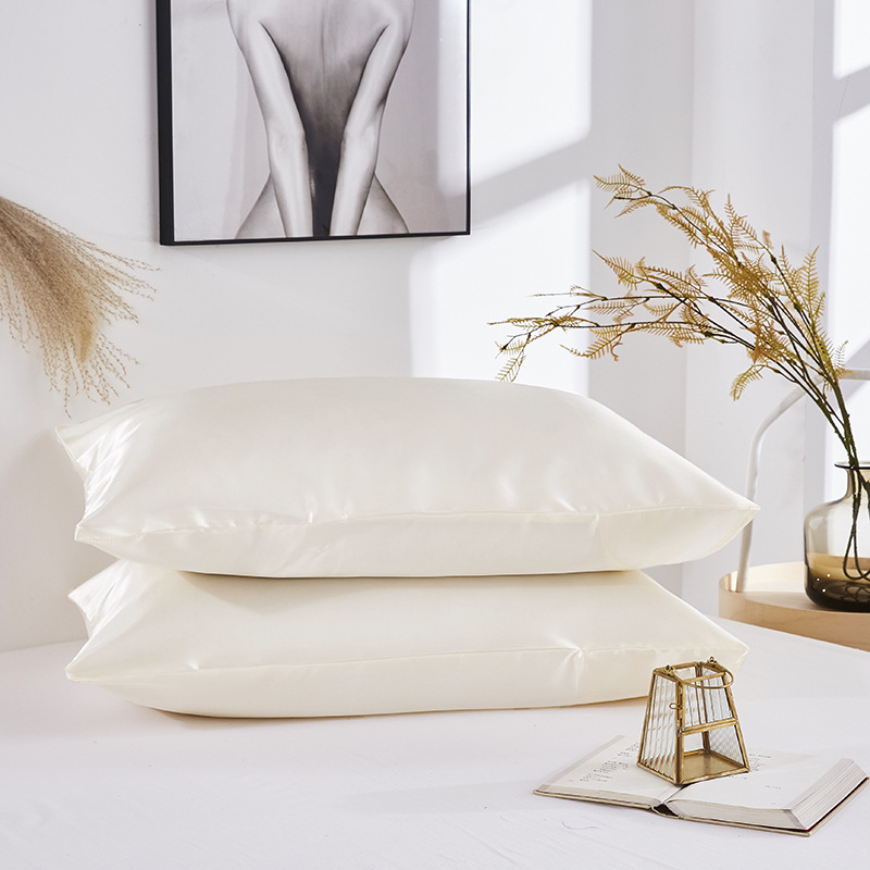Hot selling new design silk satin 2-piece King pillowcase 20 * 36 inch silk slide pillowcase