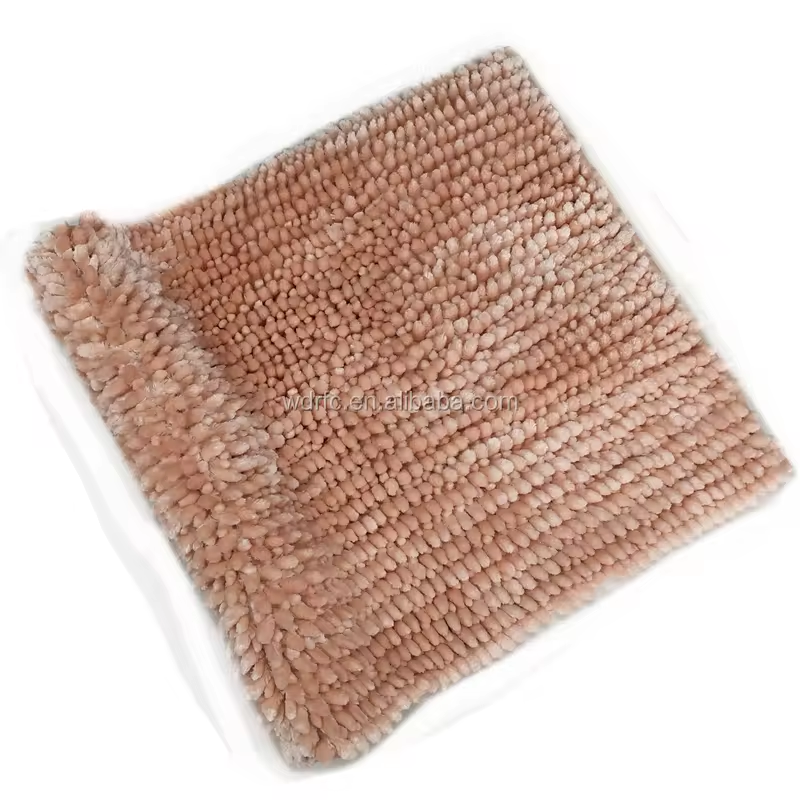 Home decor anti-fatigue shiny fluffy soft chenille rugs quick drying and durable door mats
