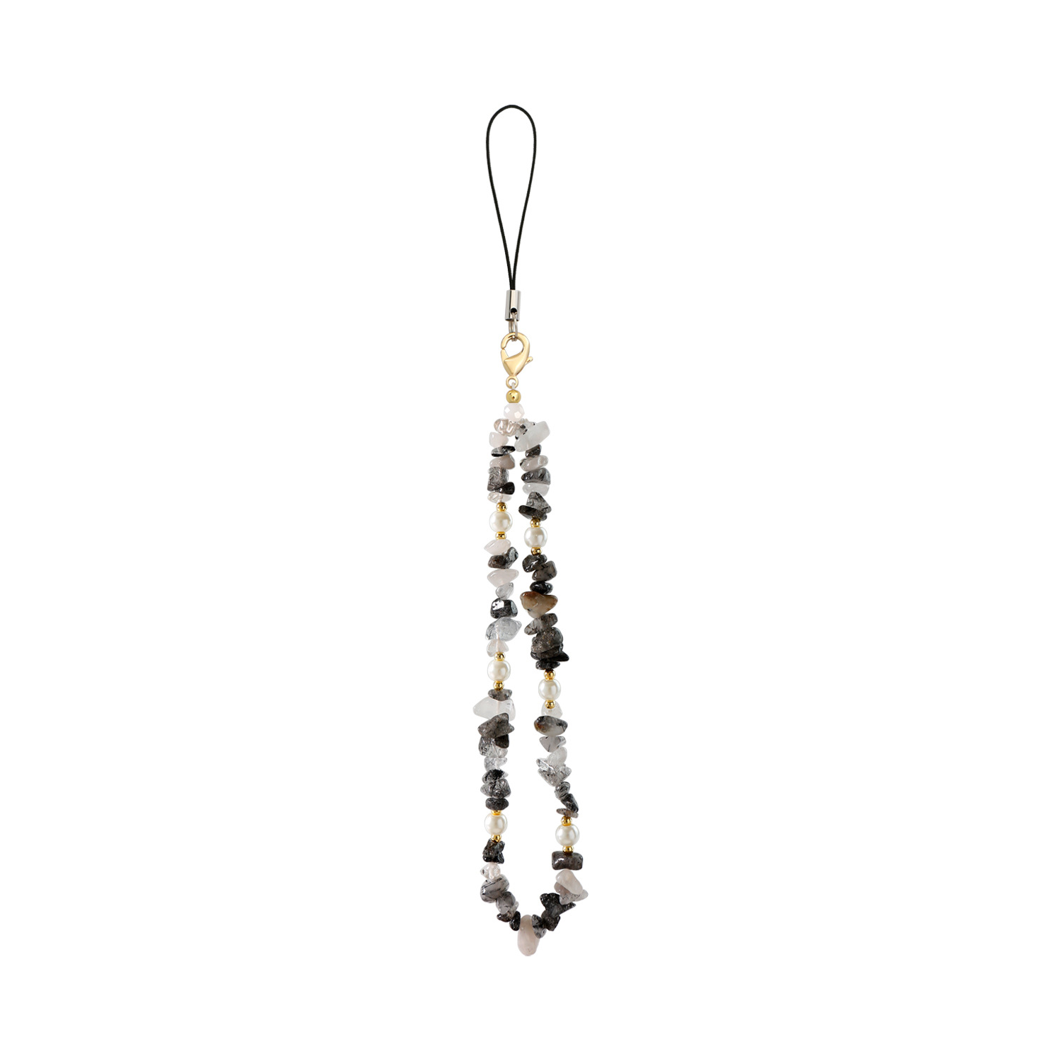 DIY semiprecious stone phone chain
