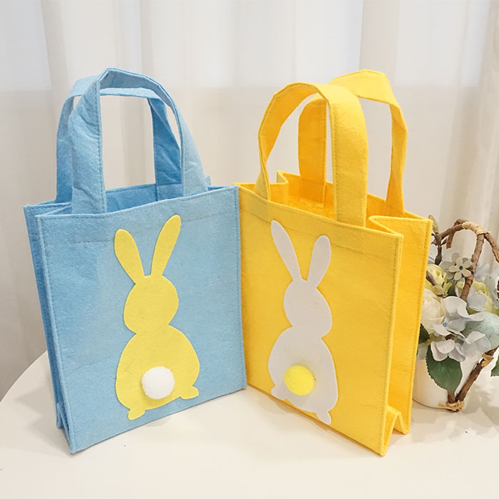 Felt Non-woven Easter Rabbit Hand Bag Shopping Bag