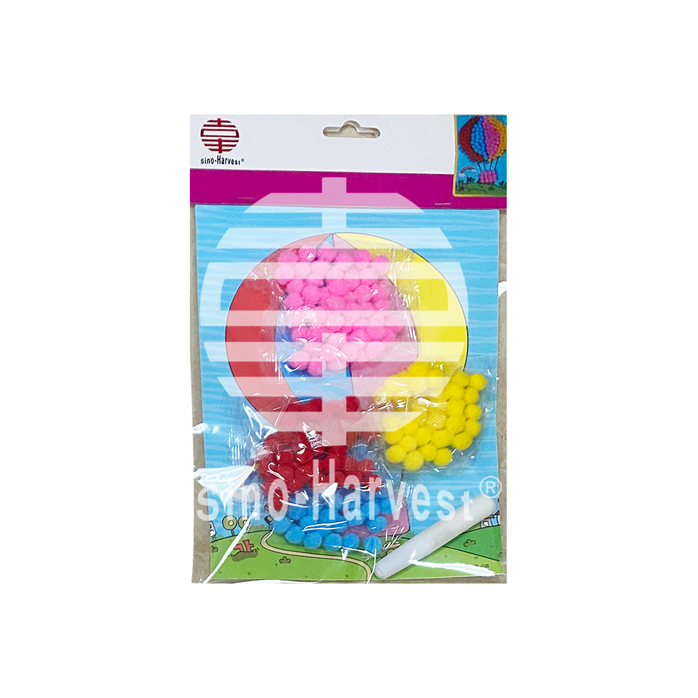 DIY puff ball stickers