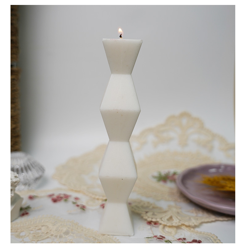 Long pole spiral white candle new style birthday dinner party decoration candles