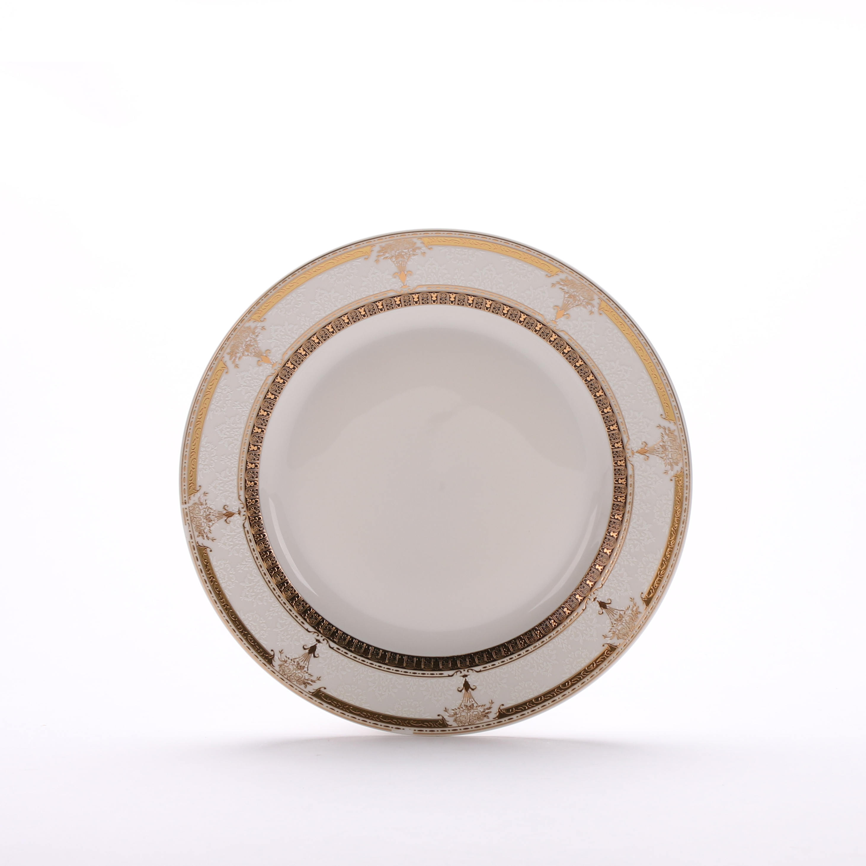 64 pcs white porcelain dinnerware set with decal