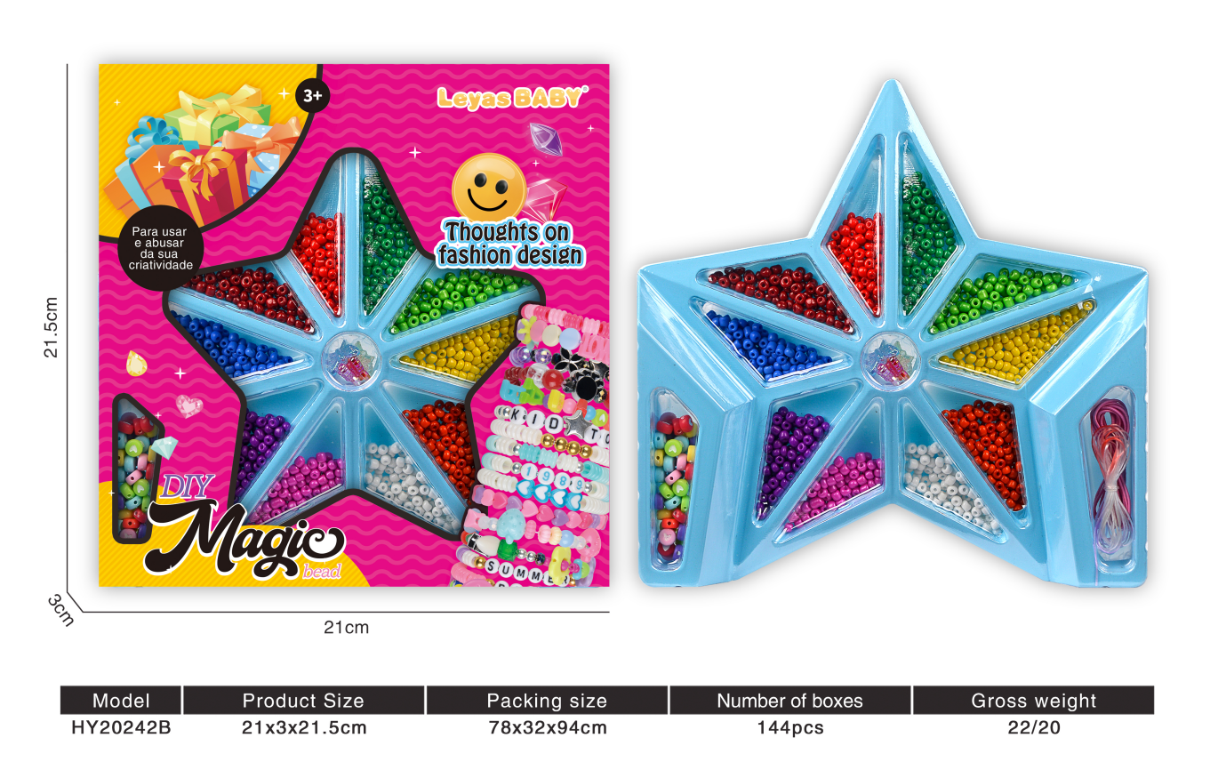 DIY beaded series color box packaging--HY20242B