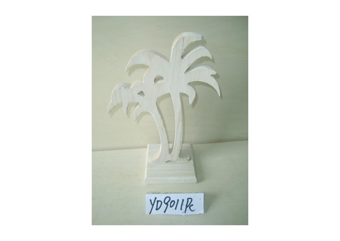 Wooden coconut tree ornaments